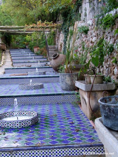 Postcard La Granga - Fountain Staircase