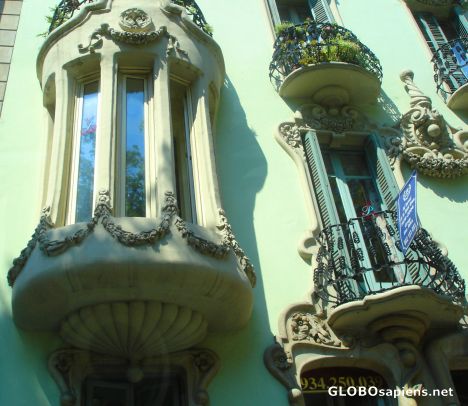 Postcard Barcelona façades 1