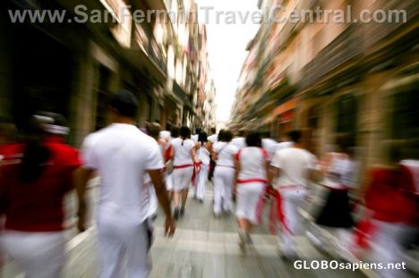 Postcard The streets of San Fermin Pamplona Spain