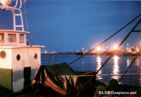Postcard Evening in the port -