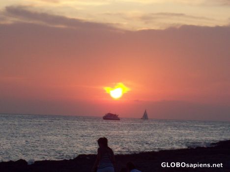 Postcard Sunset in San An