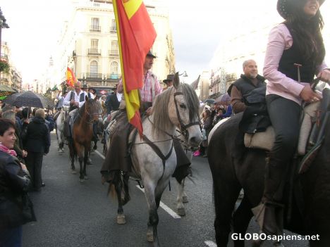 Postcard Men riding horses
