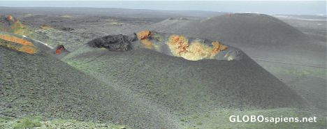 Postcard Volcano cones