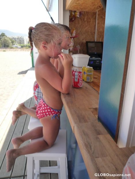 Postcard Kids at Kiosk