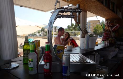 Postcard Denia Beach Kiosk