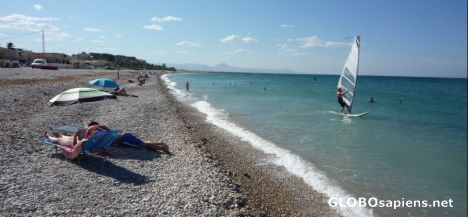 Postcard Windsurfing at Les Poblets