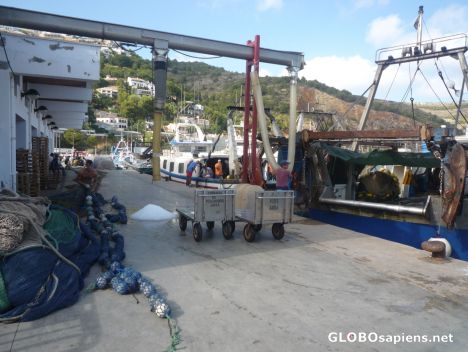 Postcard Fishing Port Docks