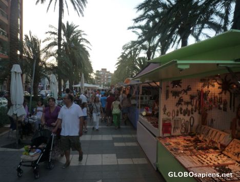 Postcard Denia Street Markets