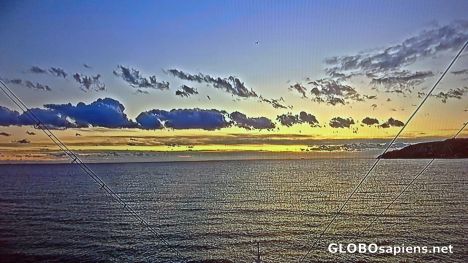 Postcard Sunset at sea
