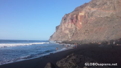 Postcard Black sand beach