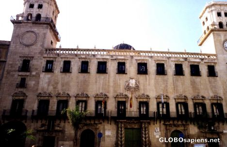 Postcard CITY HALL BUILDING IN ALICANTE