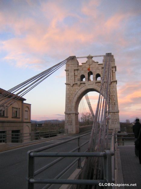 Postcard The bridge at Amposta