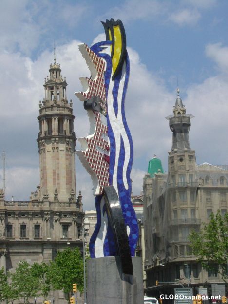 Postcard Barcelona Head by Roy Lichtenstein