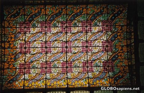 Postcard Stained glass window