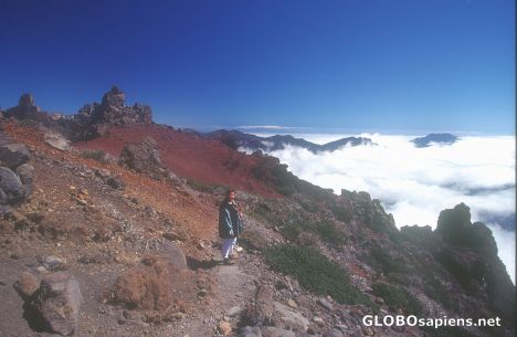Postcard Hiking Above the Clouds