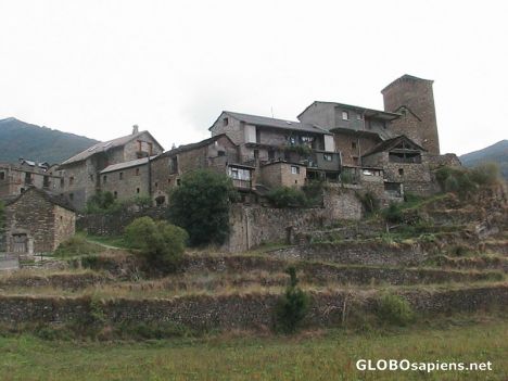 Postcard A village in the Pyrenees