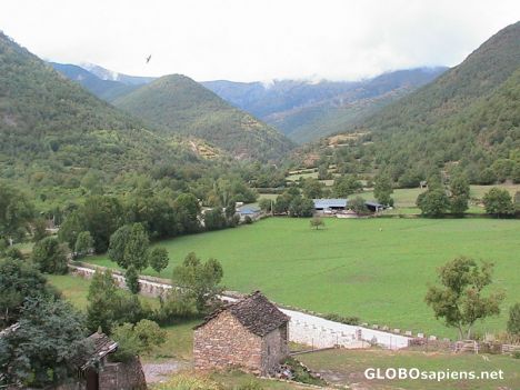 Postcard A village in the Pyrenees