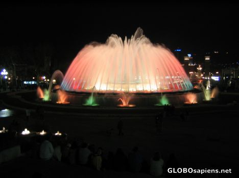 Postcard Montjuic Fountain