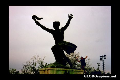 Postcard A statue in Belgrade