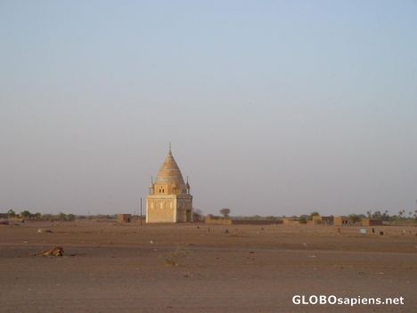 Mosque in the sand.