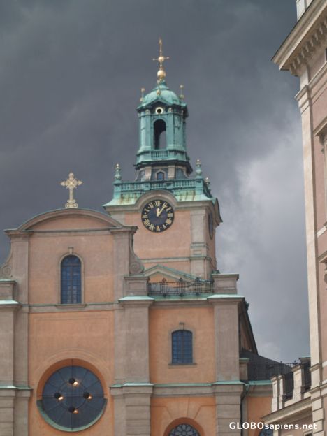 Postcard Church near Stockholm Royal Palace