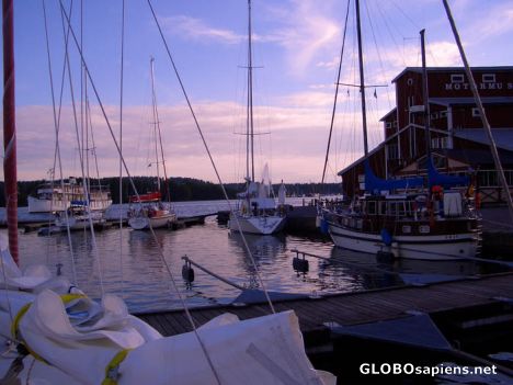 Postcard Motala Harbour