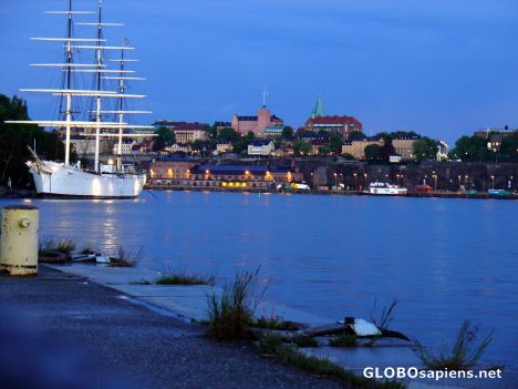 Postcard nightshot at Stockholm