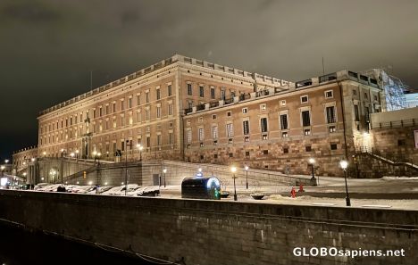 Postcard The Royal Pałace at night.