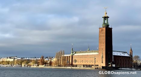 Postcard Stockholm City Hall.