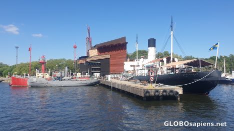 Postcard Maritime Museum's ships