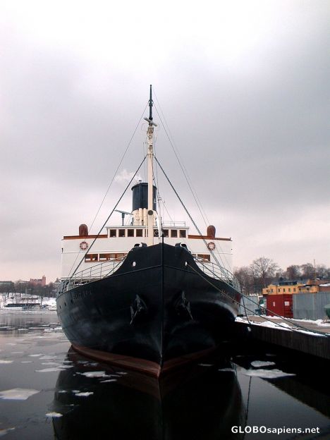 Postcard Boat in Skansen