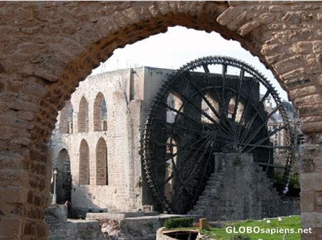 Postcard Hama Waterwheels.
