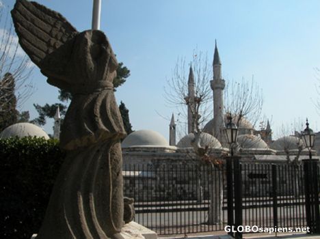 Postcard View of a central mosque from the National Museum.