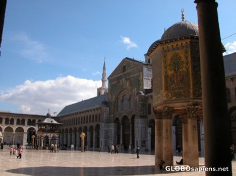 Postcard Central open area of the main mosque.