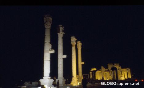 Postcard Hadrian's Gate by Night