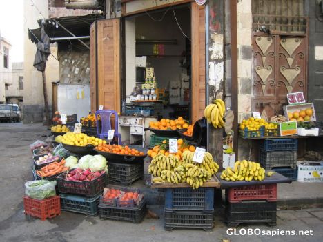Postcard Fruit Shop