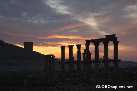 Postcard Sunset in Palmyra