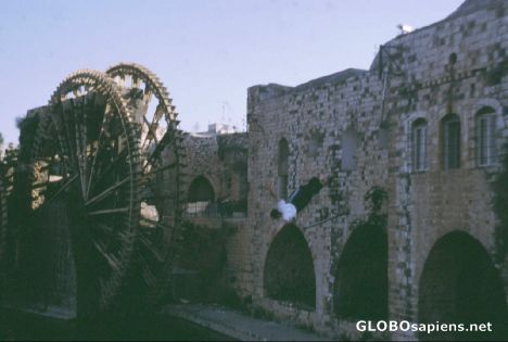 Postcard giant water wheels