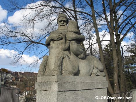 Postcard Sculpture on Kirchenfeldbrücke