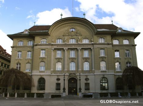 Postcard swiss national bank