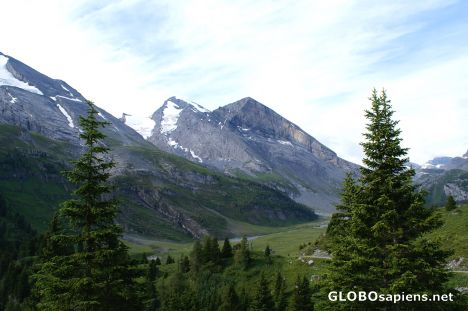 Postcard Altels, Rinderhorn and Klein Rinderhorn