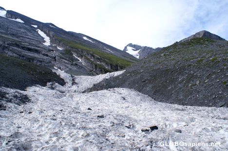 Postcard Remains of an avalanche from last winter