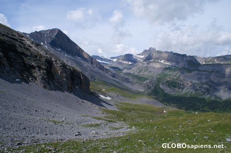 Postcard Tatelen above the Gemmipass route