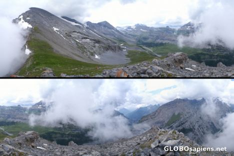 Postcard Panoramic view from Unter Tatelishorn