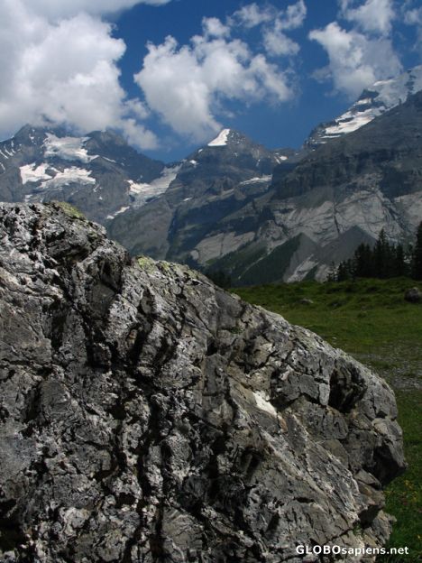 Postcard rock in the mountain