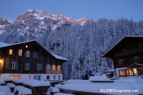 Postcard Blue hour in Griesalp