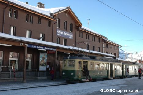 Postcard Kleine Scheidegg station