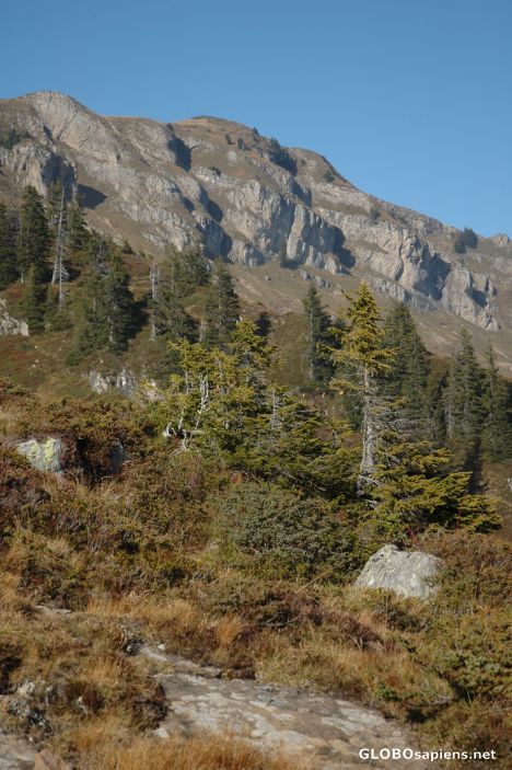 Postcard Autumnal mountian walk