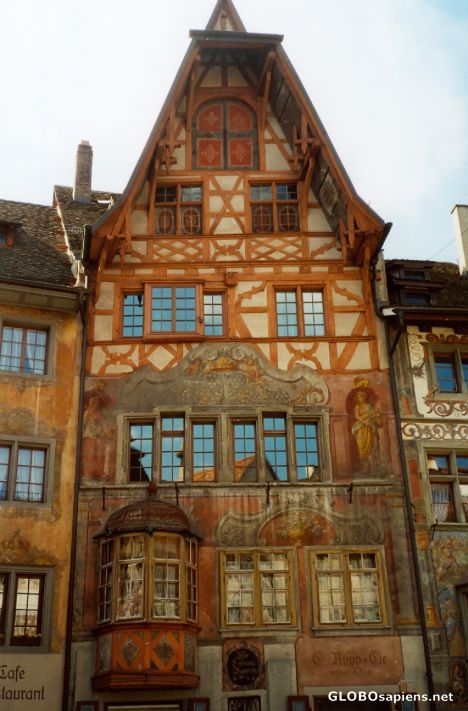 Postcard A very tall house