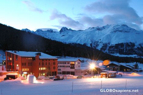 Postcard Pontresina Youthhostel and Nordic Center